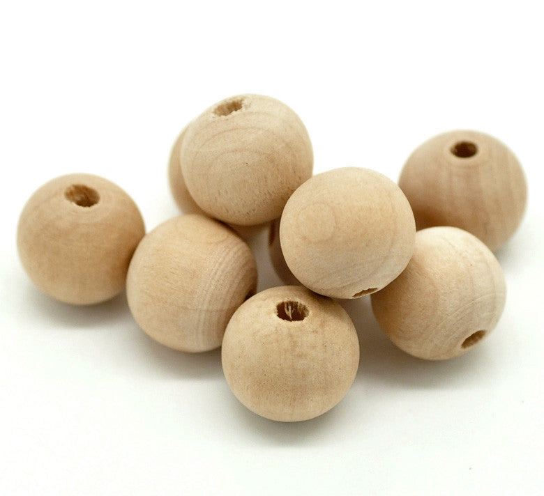 200 Round Unfinished Wood Beads Bulk 13 X 14mm Large Hole Diameter 3 3   B18802C 530x@2x 