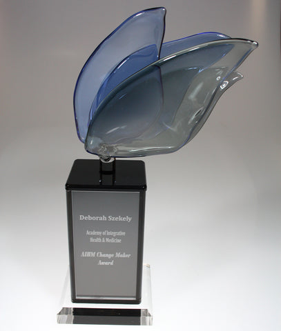 butterfly award custom award blown glass trophy ceremony