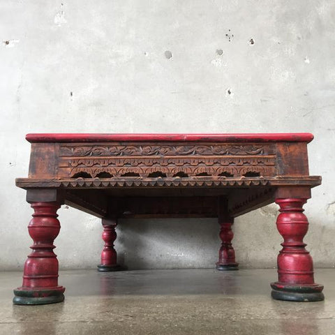 Vintage Red Moroccan Coffee Table