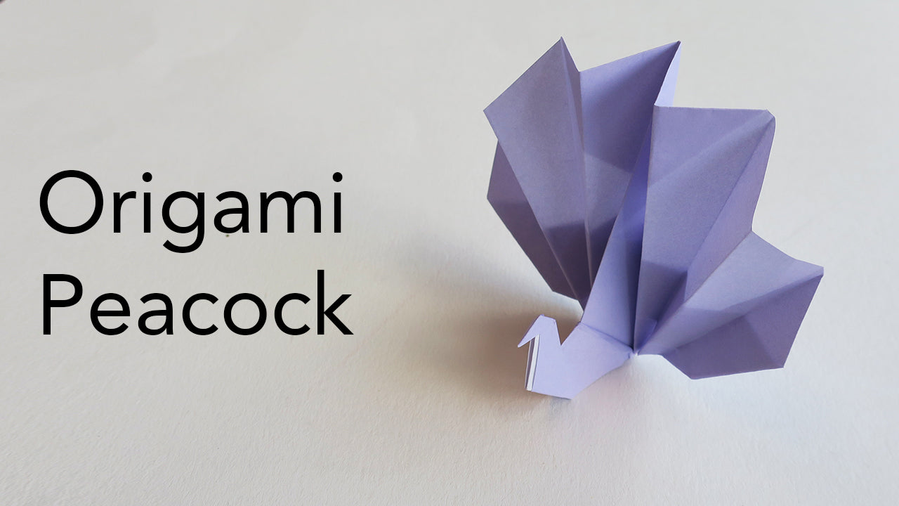 tutorial for an origami peacock designed by koiji kitamura