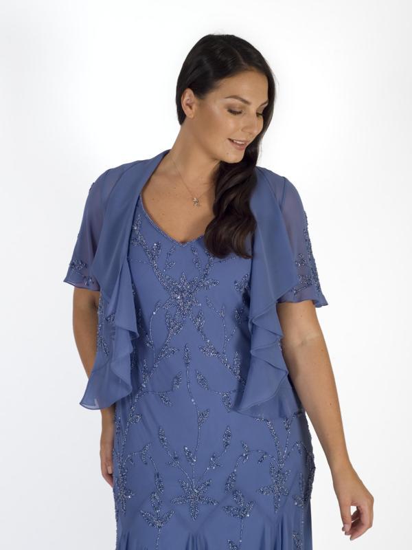 Iris Allover Beaded Chiffon Jacket