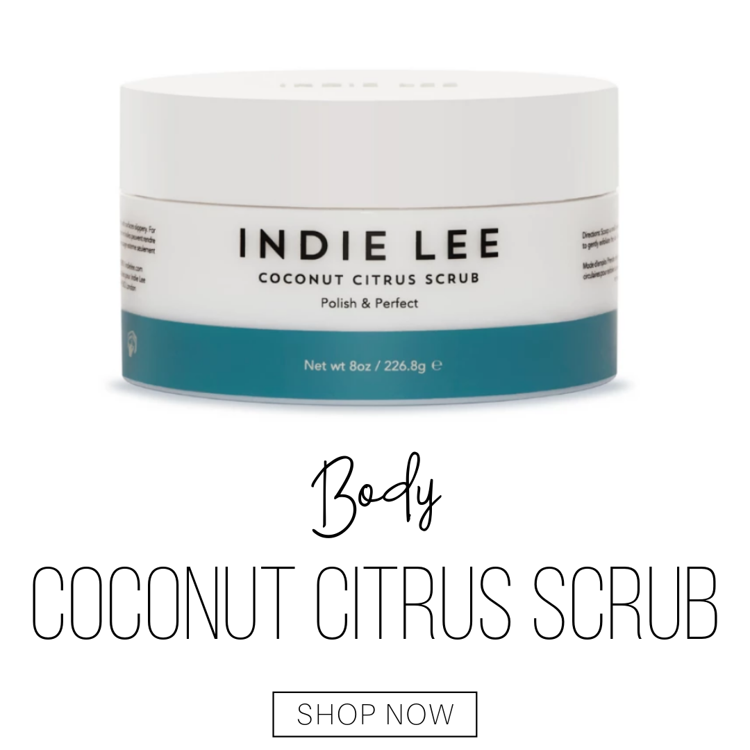 body: coconut citrus scrub from indie lee 