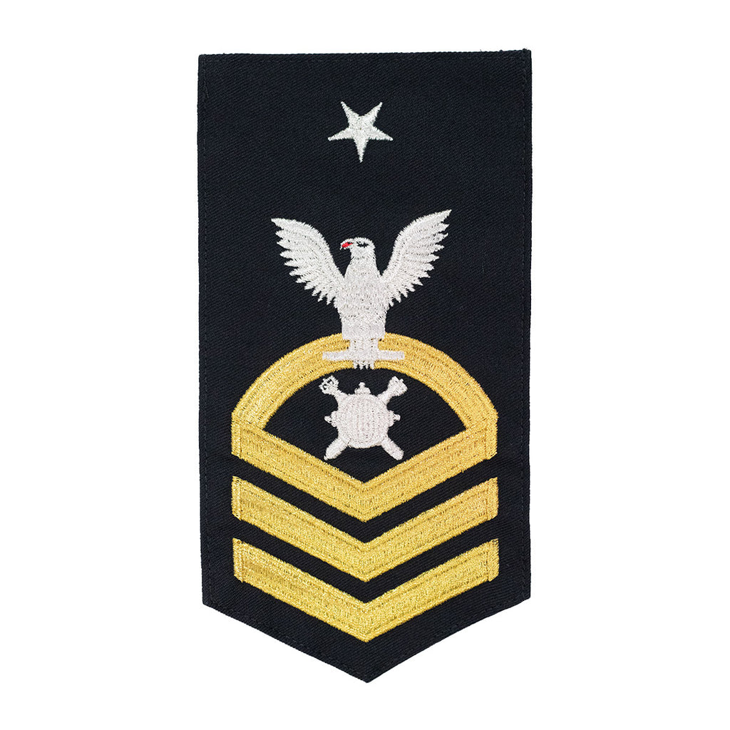 USN E-8 Seaworthy Gold on Blue Equipment Operator Rating Badge – Vanguard