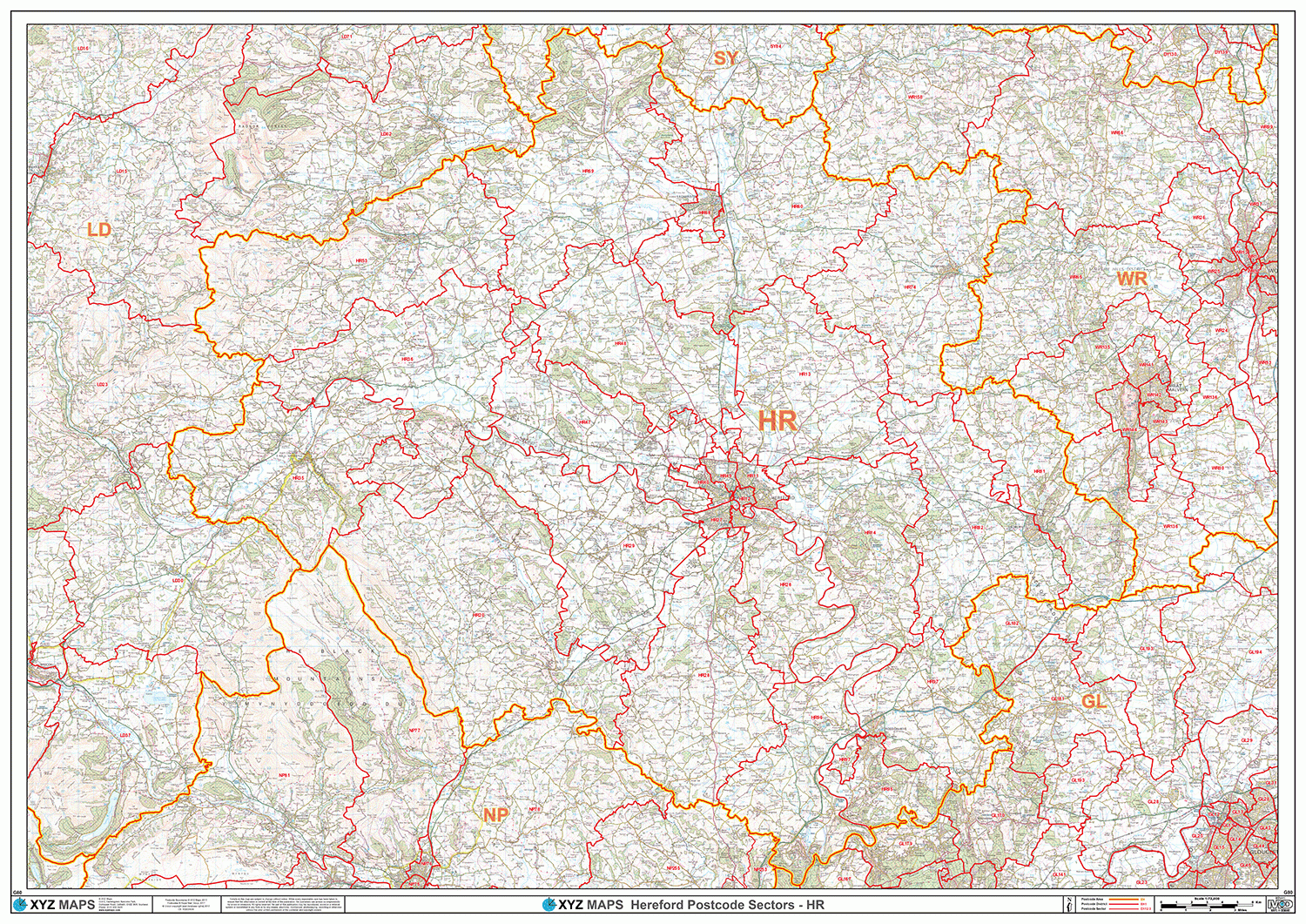 hereford-postcode-map-hr-map-logic