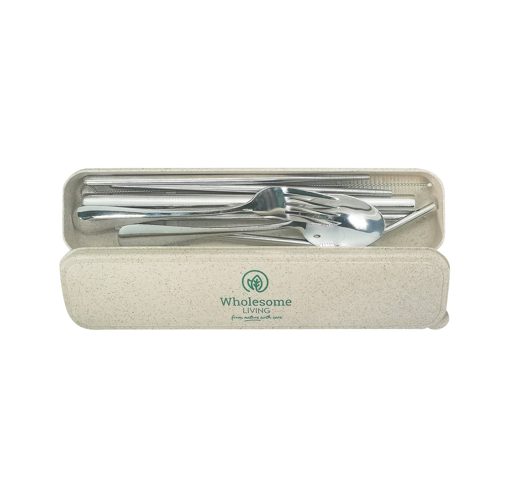 Travel Cutlery + Straw Set