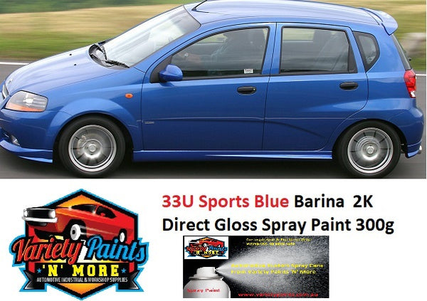33U Sports Blue GMH Barina 2006 2K Aerosol Spray Paint 300 ...