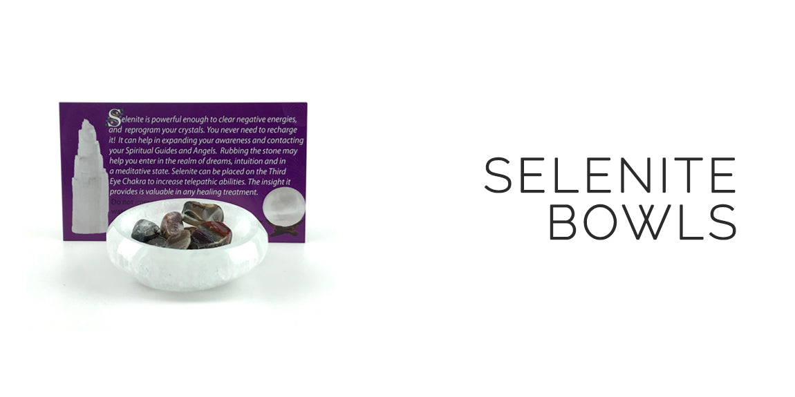 Selenite Crystal Bowls - Sabbat Box