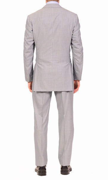 KITON Napoli Gray Super 180's 14 Micron Wool-Silk Suit EU 50 NEW US 40 ...