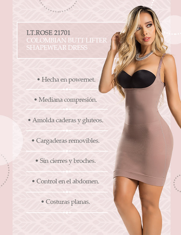 Faja Colombiana Original Vestido Faja reduce medidas moldea debajo de tu  vestido 
