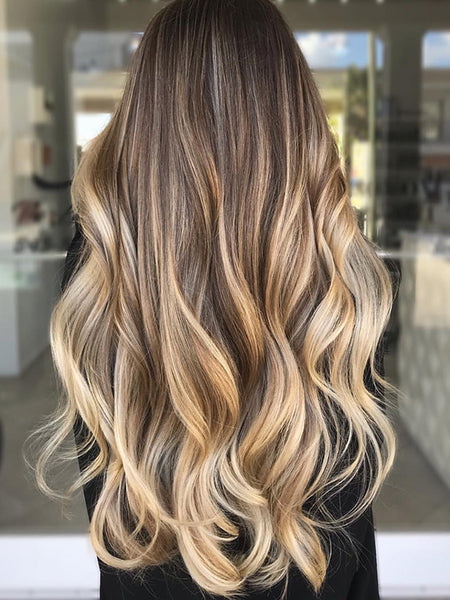 hair colour ideas: caramel blonde highlights