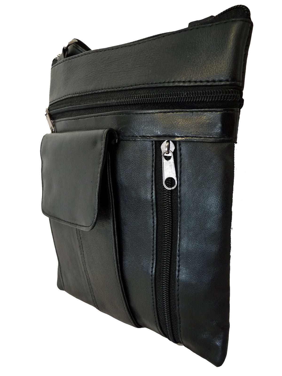 Black Leather Travel Bag Man Bags Holster RL179 - 7Bags