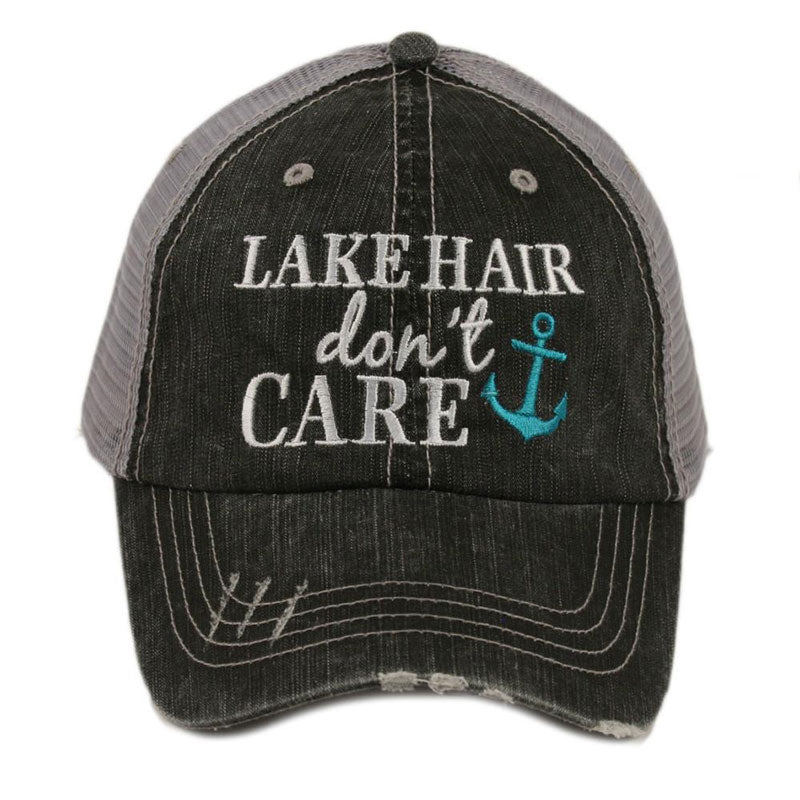 lake hair don’t care trucker hat