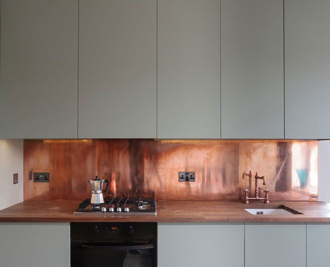 kitchen copper art work backsplash wall art