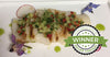 Scallop Crudo with Cucmber Meyer Lemon Salsa and Chive Oil