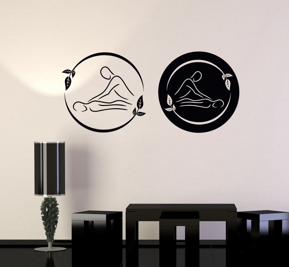 Vinyl Wall Decal Spa Massage Therapy Beauty Logo Relax Stickers Unique — Wallstickers4you 