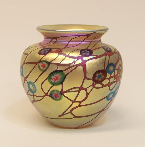 Gold Murrini Cabinet Vase | Carl Radke Art Glass | Hand-Blown Glass ...