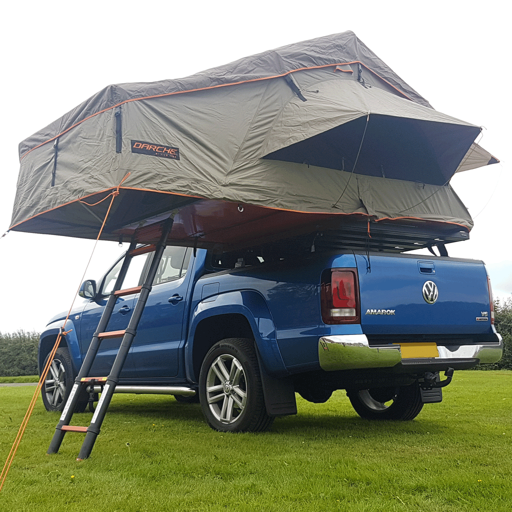 VW Amarok Roof Tent with Roller Slider & Bakkie Rack