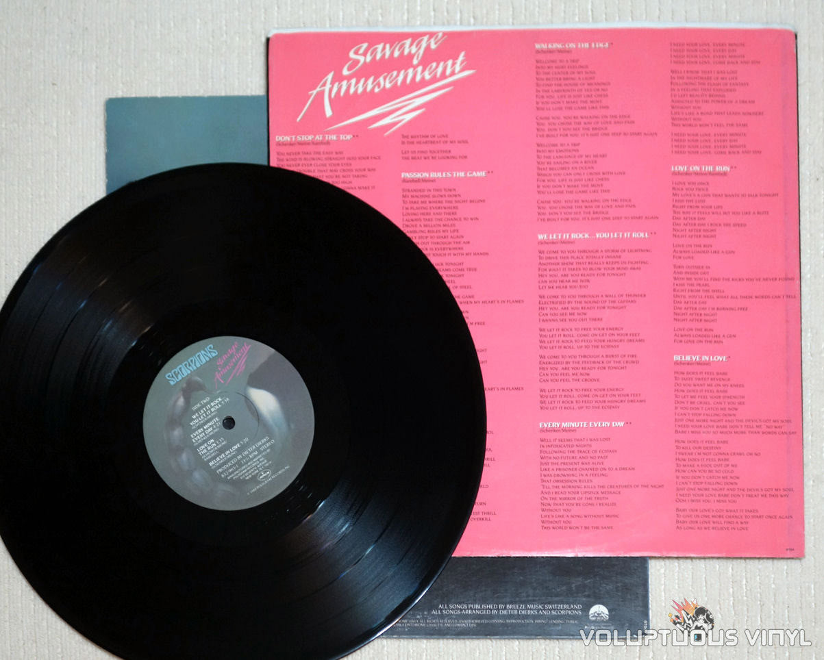 Scorpions ‎– Savage Amusement (1988) – Voluptuous Vinyl Records
