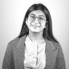 Black and White Portrait of Zambrine Saeed
