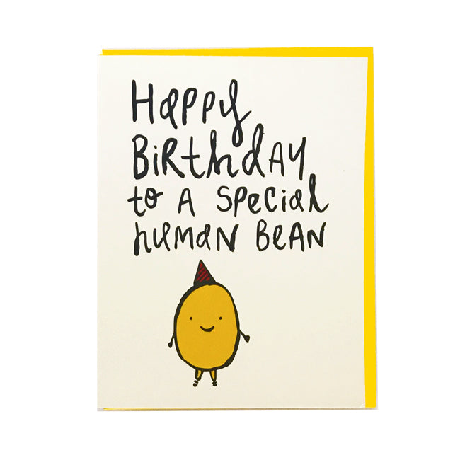 Special Human Bean Birthday Card – I Must Draw