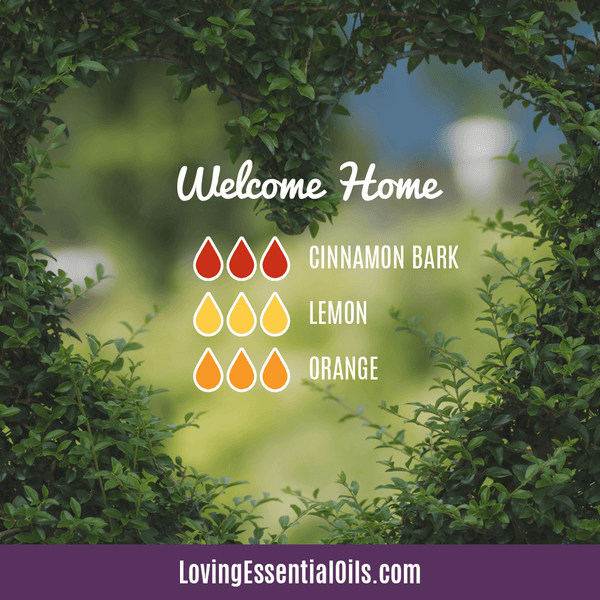 Essential Oils for Home Fragrance by Loving Essential Oils | Welcome Home with cinnamon, lemon, and orange essential oil