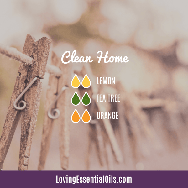 Essential Oil to Make House Smell Good by Loving Essential Oils | Clean Home with lemon, tea tree, and orange essential oil