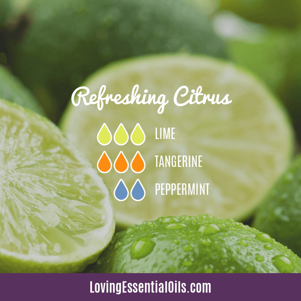 What essential oils smell good together? by Loving Essential Oils | Refreshing Citrus with lime, tangerine, and peppermint essential oil