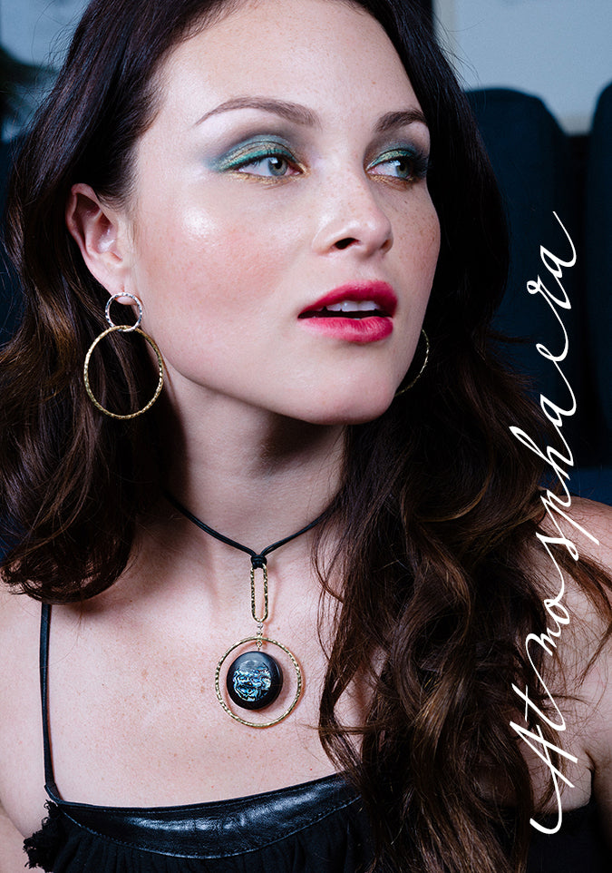 vlmjewelry.com | Atmosphaera Collection | Handmade Jewelry | Abalone Necklace | Hoop Earrings
