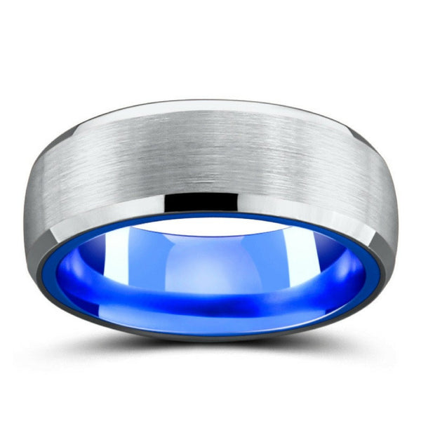 Hybrid Aluminum and Tungsten Wedding Ring Atlantic Blue Northern