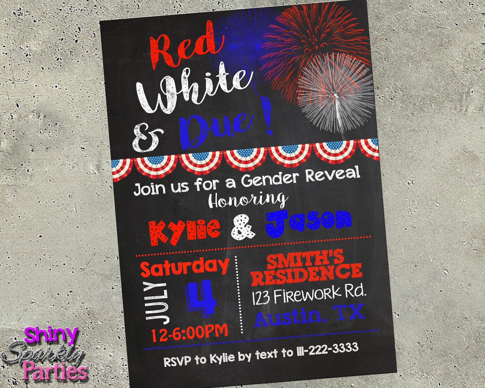Gender Reveal BBQ Invitation - Gender Reveal Party Invite ...