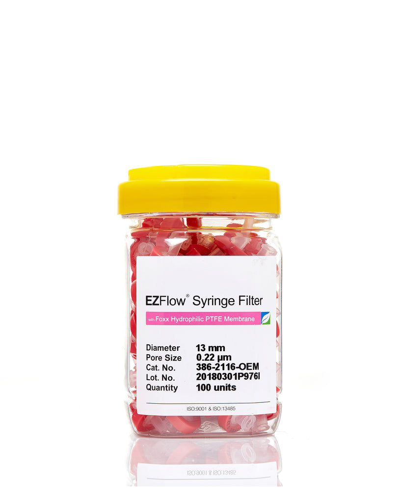 EZFlow® 13mm Syringe Filter, .2µm Hydrophilic PTFE, 100/pack