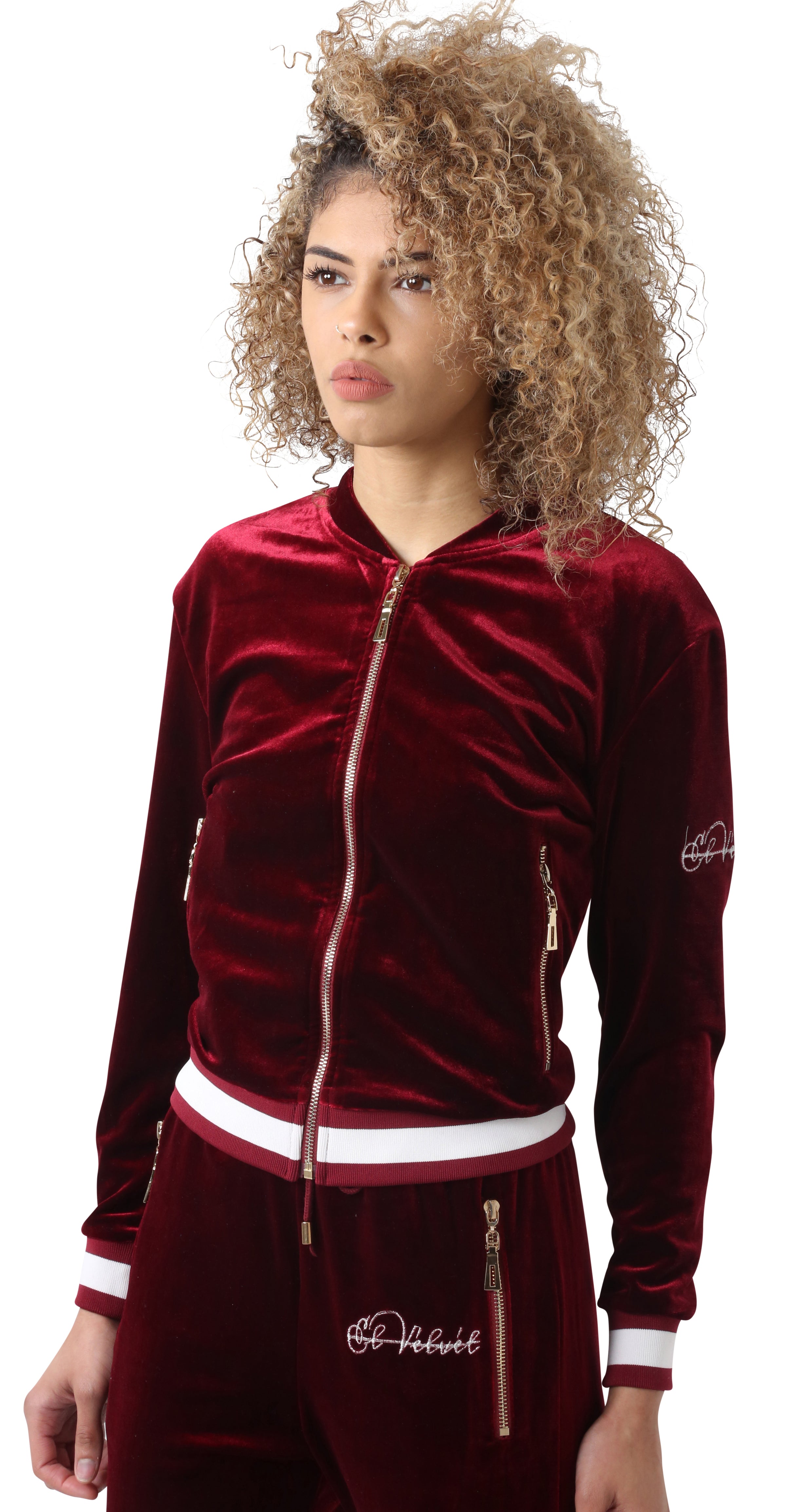 adidas velvet jacket maroon