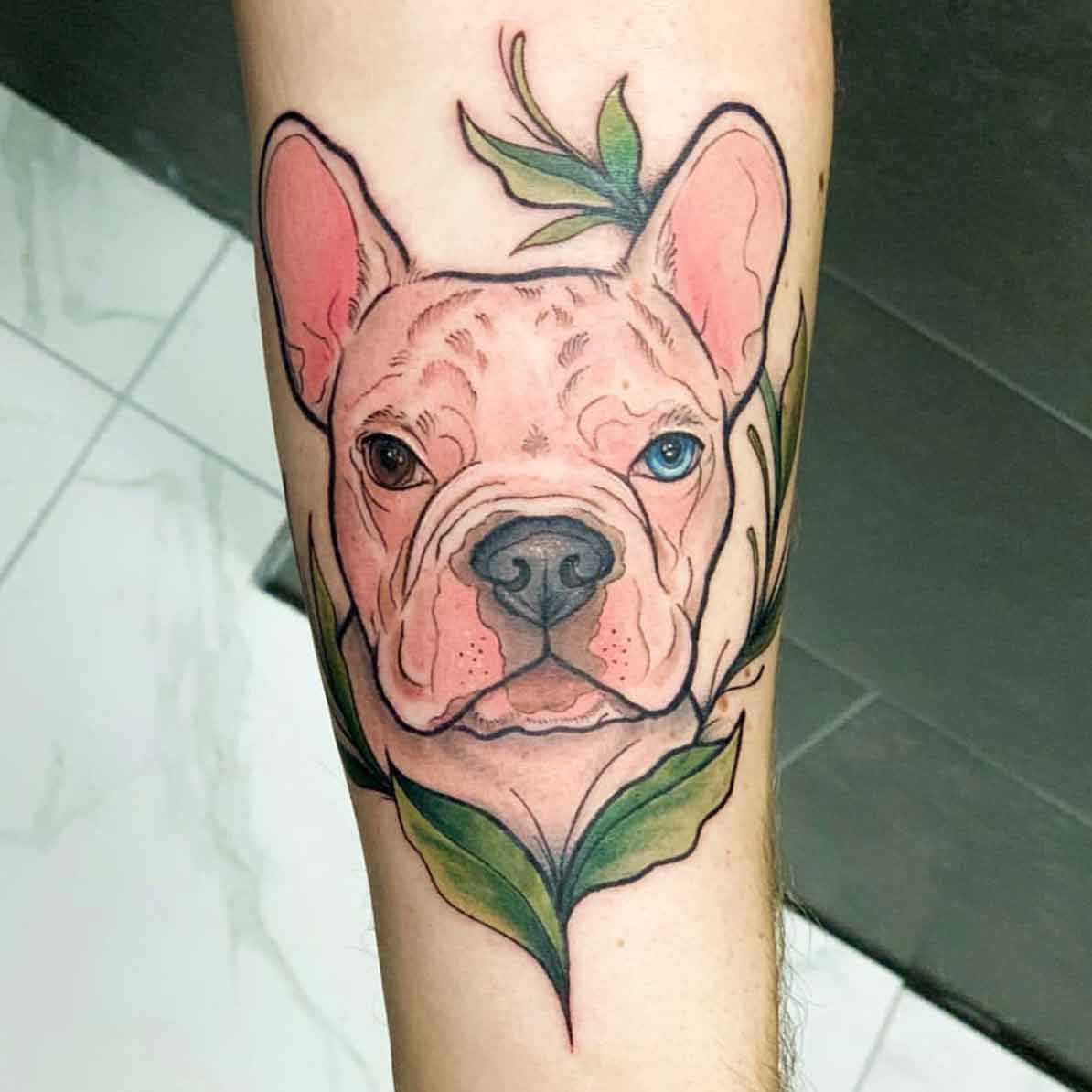 tatuagem de filhote de cachorro