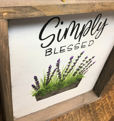 Download Simply Blessed, Hand painted wooded sign - Woodticks Wood ...