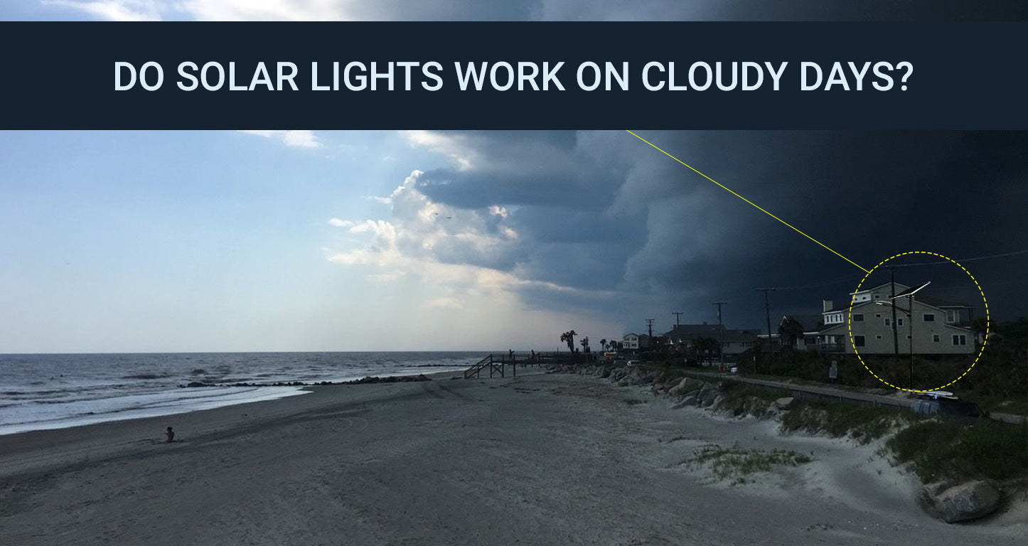 Do solar lights work on cloudy days?