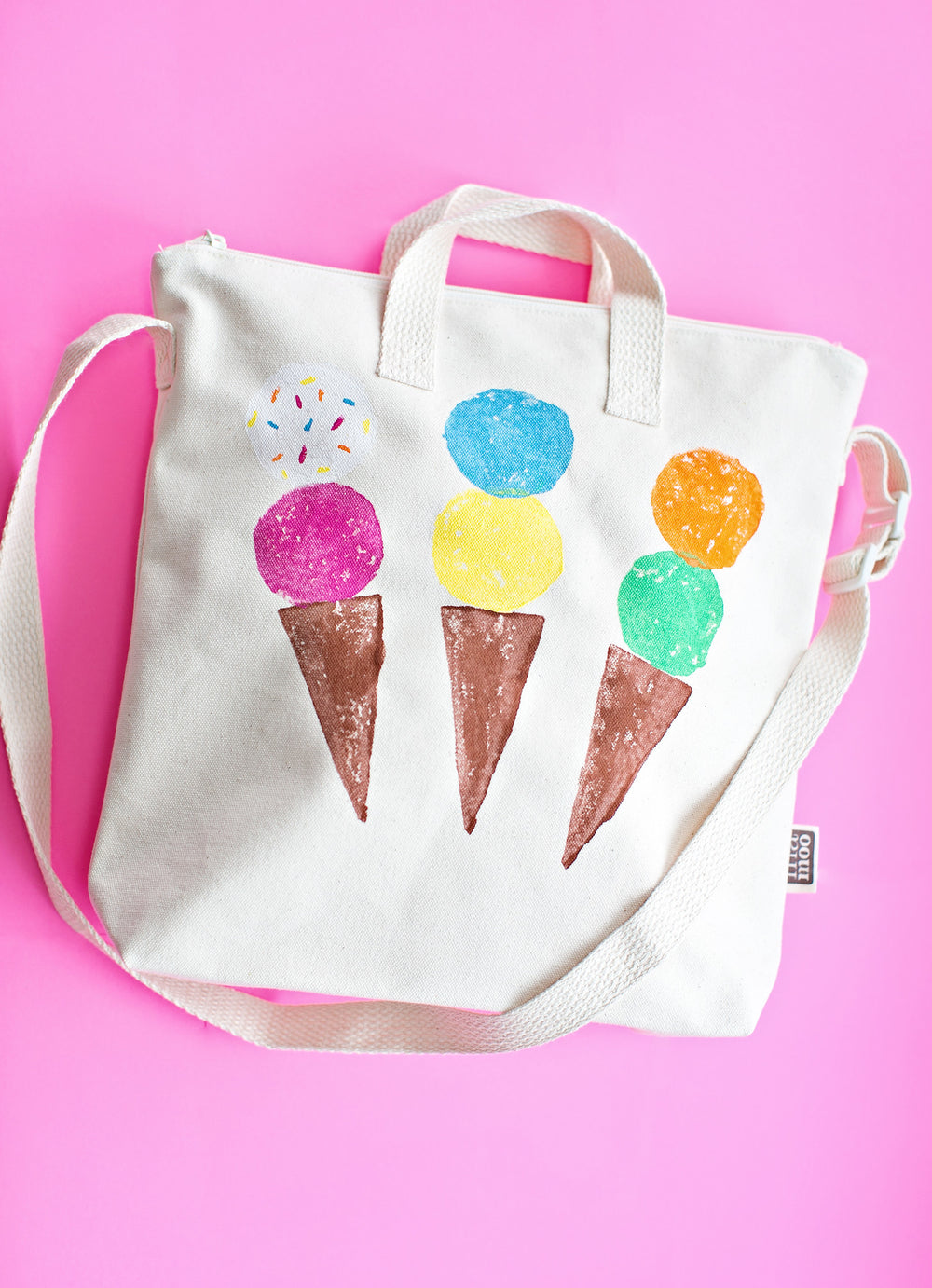 Limited Edition Blank Artist Canvas Kids Zipper Tote Bag | Locally made, washable canvas tote bags.