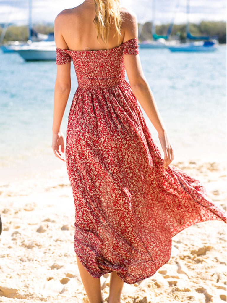 floral maxi with split