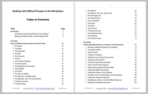 TABLE of CONTENTS