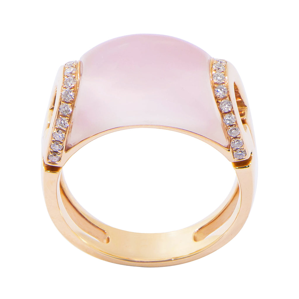 rose quartz diamond engagement ring