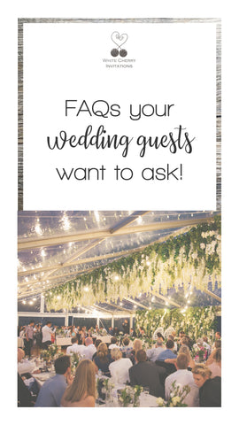 Frequently asked questions your wedding guests will want to ask you