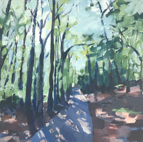 painting with Walking path in the woods | Christenberry Collection
