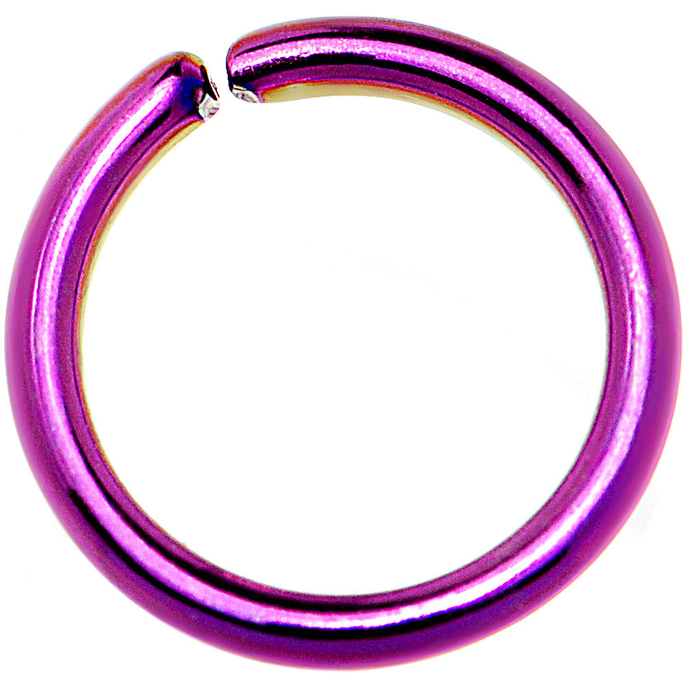 18 Gauge 1/4 Purple Anodized Annealed Steel Seamless Circular Ring
