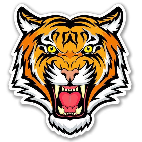 2 x Tiger Lion Cat  Vinyl Sticker 4088 Destination Vinyl Ltd