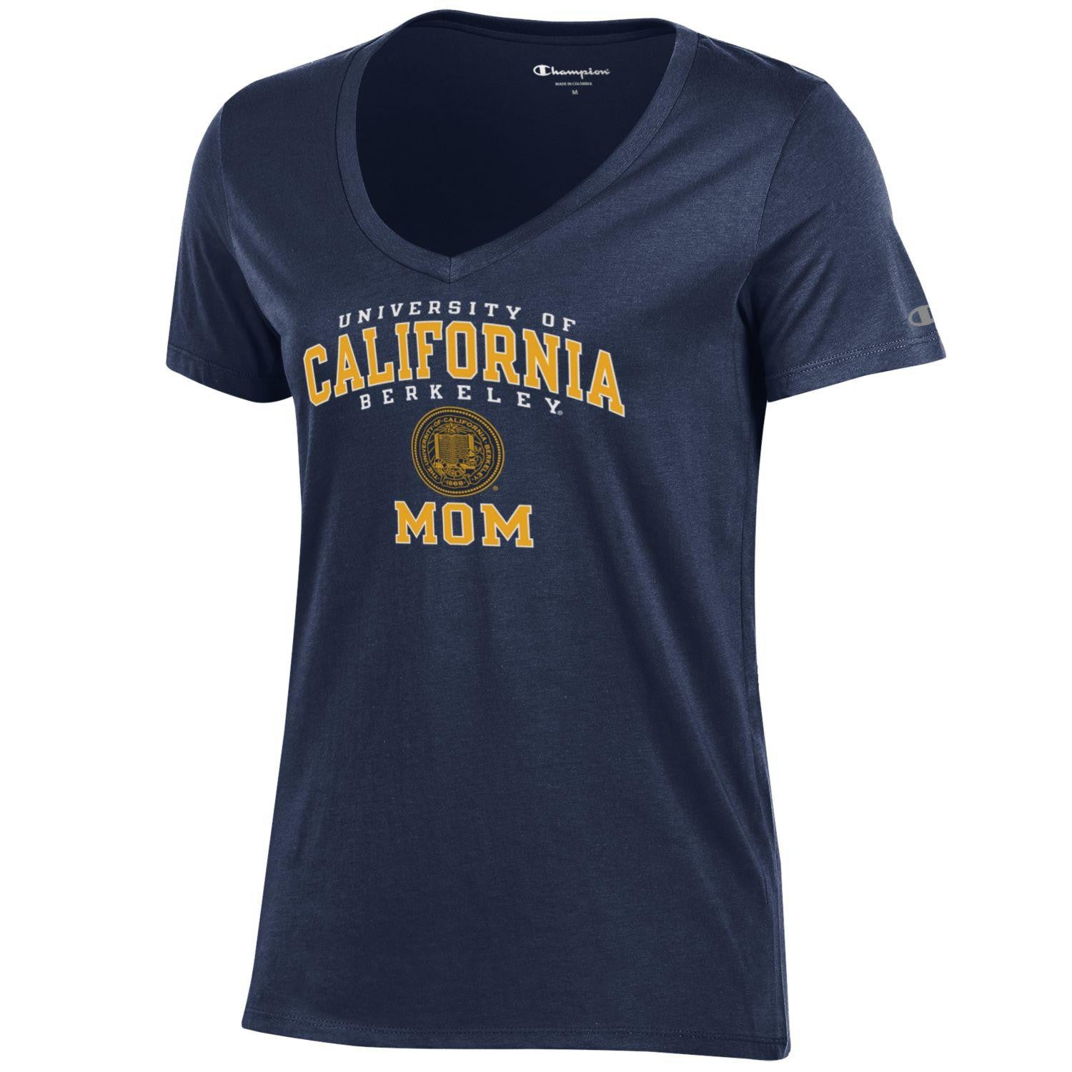 University Of California Berkeley Mom V-Neck T-Shirt-Navy – Shop ...