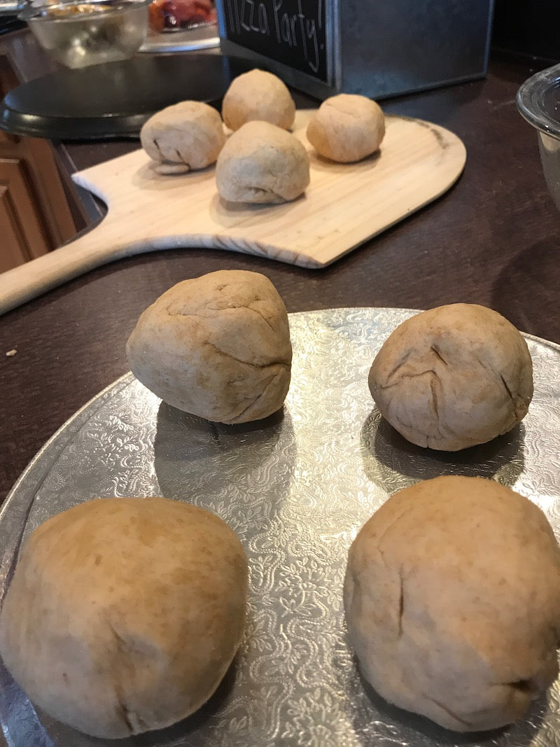 Homemade Pizza Dough Balls Ready to Rise