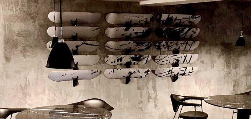 The Man Behind the Curtain - Custom Skateboard decks wall art