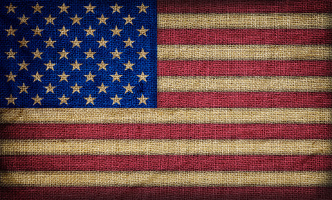 American Burlap Flag