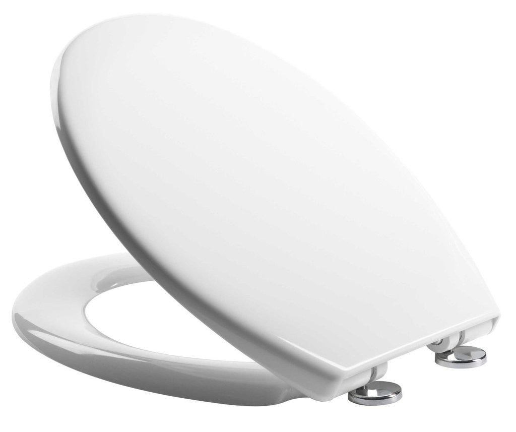 Soft Close Quick Release Toilet Seat, White (Heavy Duty) - Dual Fixing