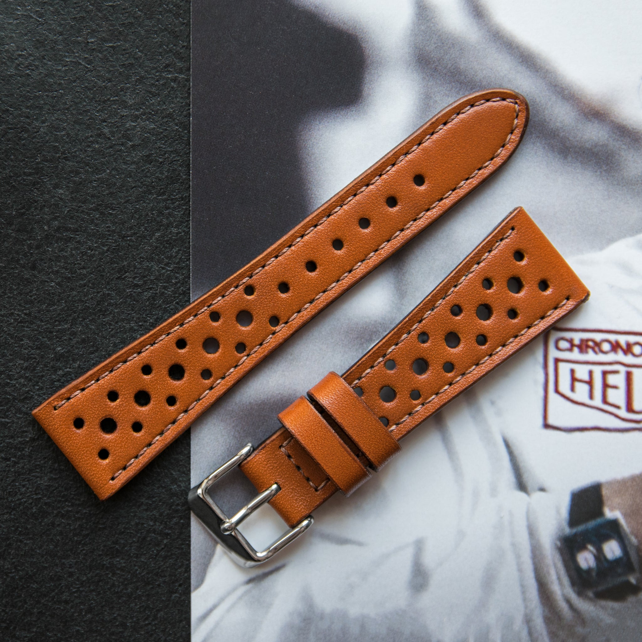 Heuer Monaco Chronograph leather strap