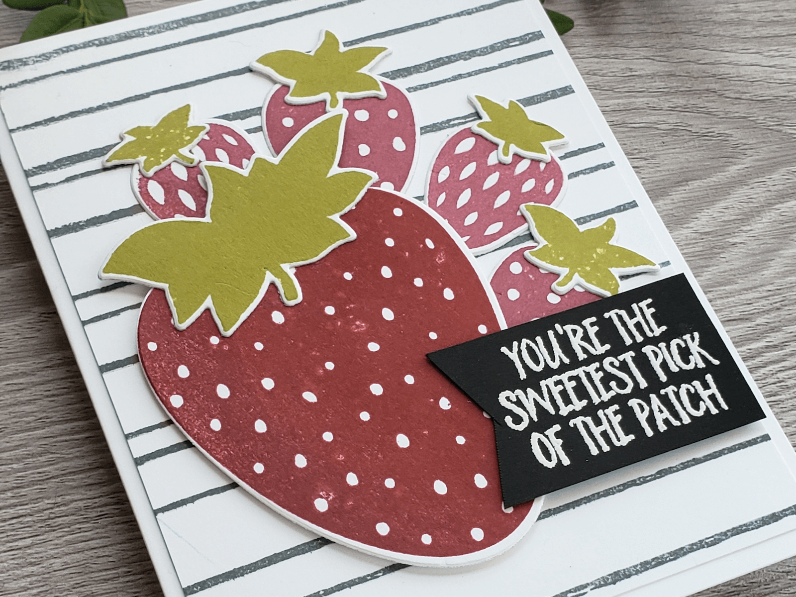 Sweetest Pick Paper Strawberry Cardstock Card